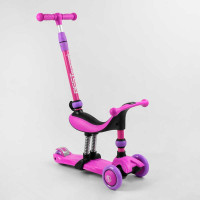 Самокат-велобег 3в1 трехколесный BS-26566 Best Scooter 3 колеса PU со светом амортизаторы родительская ручка Best Scooter