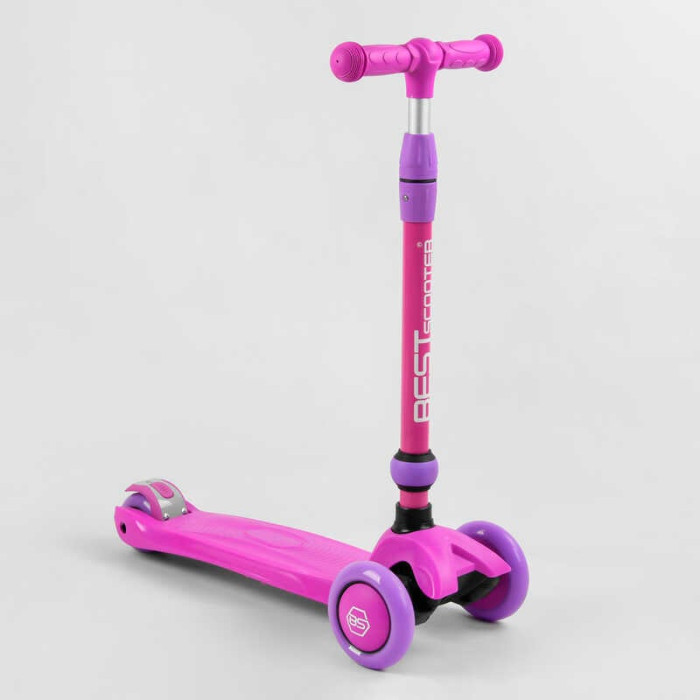 Самокат-велобег 3в1 трехколесный BS-26566 Best Scooter 3 колеса PU со светом амортизаторы родительская ручка Best Scooter