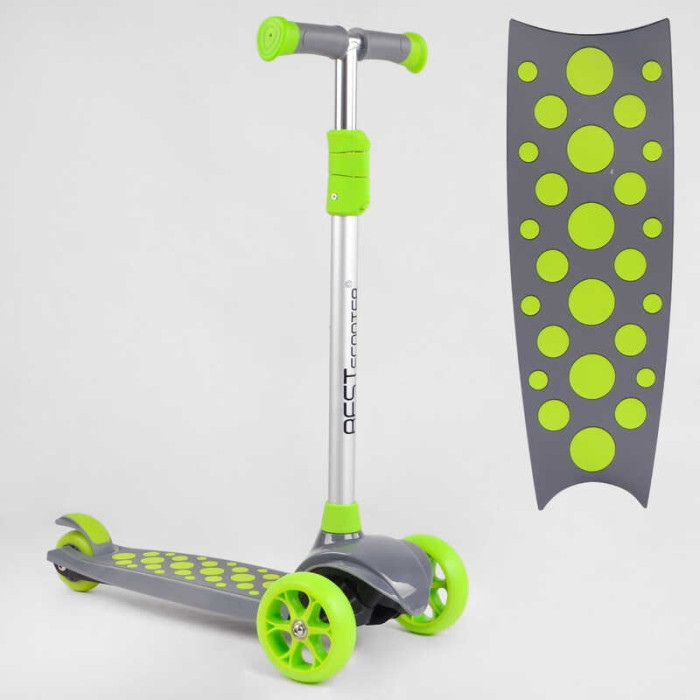 Самокат трехколесный LK-70111 Best Scooter СВЕТ ДЕКИ КОЛЕС И ДИСКОВ съемный руль передние колеса PU 120х35мм задние колеса PU 80х30мм Best Scooter