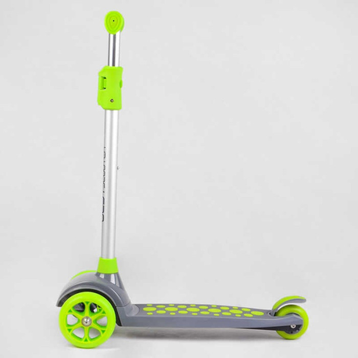 Самокат трехколесный LK-70111 Best Scooter СВЕТ ДЕКИ КОЛЕС И ДИСКОВ съемный руль передние колеса PU 120х35мм задние колеса PU 80х30мм Best Scooter