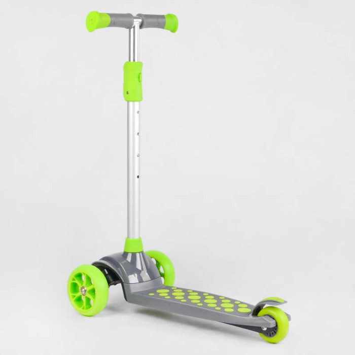 Самокат трехколесный LK-70111 Best Scooter СВЕТ ДЕКИ КОЛЕС И ДИСКОВ съемный руль передние колеса PU 120х35мм задние колеса PU 80х30мм Best Scooter