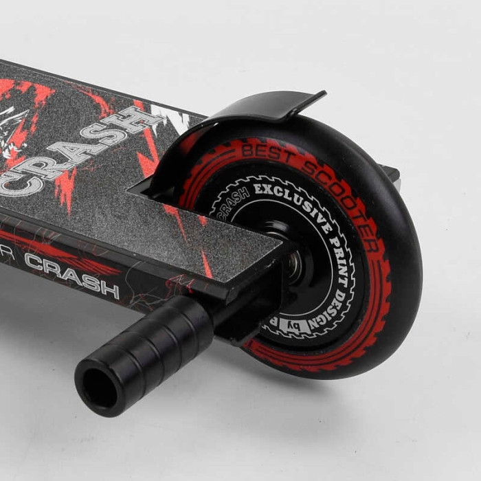Самокат трюковый 67839 Best Scooter CRASH HIC-система ПЕГИ алюминиевый диск и дека колеса 110мм PU ширина руля - 57 см Best Scooter