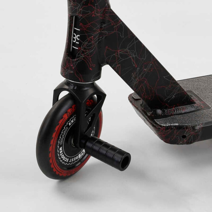 Самокат трюковый 67839 Best Scooter CRASH HIC-система ПЕГИ алюминиевый диск и дека колеса 110мм PU ширина руля - 57 см Best Scooter