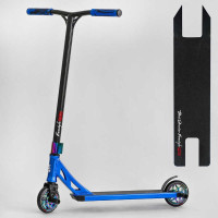 Самокат трюковый N- 12740 Best Scooter Freestyle HIC-система ПЕГИ алюминиевый диск и дека колёса PU d=120мм ширина руля 58 см Best Scooter