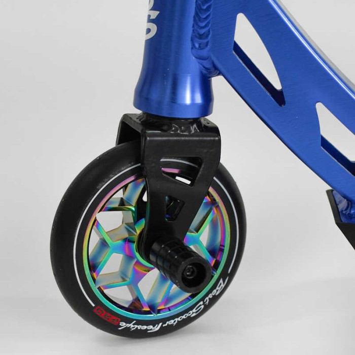 Самокат трюковый N-12740 Best Scooter Freestyle HIC-система ПЕГИ алюминиевый диск и дека колеса PU d=120мм ширина руля 58 см Best Scooter