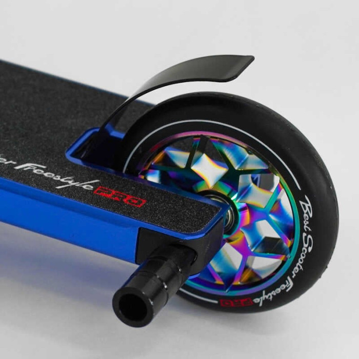 Самокат трюковый N-12740 Best Scooter Freestyle HIC-система ПЕГИ алюминиевый диск и дека колеса PU d=120мм ширина руля 58 см Best Scooter