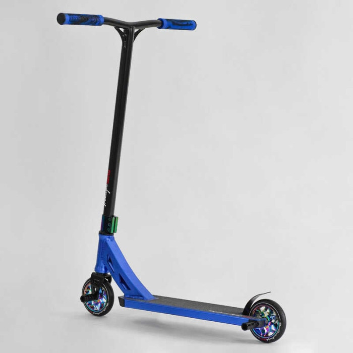 Самокат трюковый N-12740 Best Scooter Freestyle HIC-система ПЕГИ алюминиевый диск и дека колеса PU d=120мм ширина руля 58 см Best Scooter