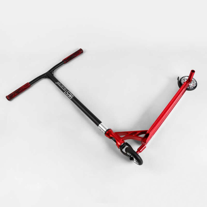 Самокат трюковый 28536 Best Scooter HIC-система ПЕГИ алюминиевый диск и дека АНОДИРОВАННАЯ ПОКРАСКА колёса PU d=110мм ширина руля - 60 см Best Scooter
