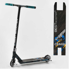 Самокат трюковый 37890 Best Scooter CRASH HIC-система ПЕГИ алюминиевый диск и дека колеса 110мм PU ширина руля - 57 см Best Scooter