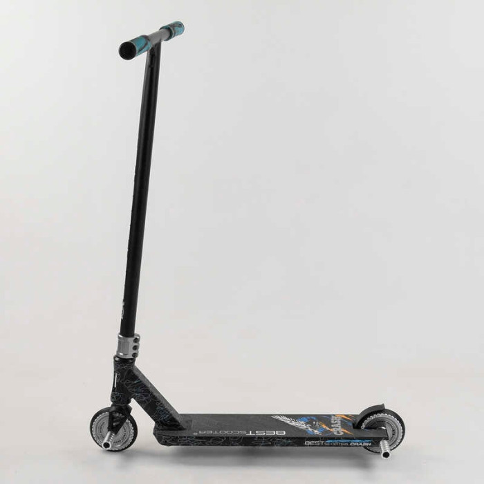 Самокат трюковый 37890 Best Scooter CRASH HIC-система ПЕГИ алюминиевый диск и дека колёса 110мм PU ширина руля - 57 см Best Scooter