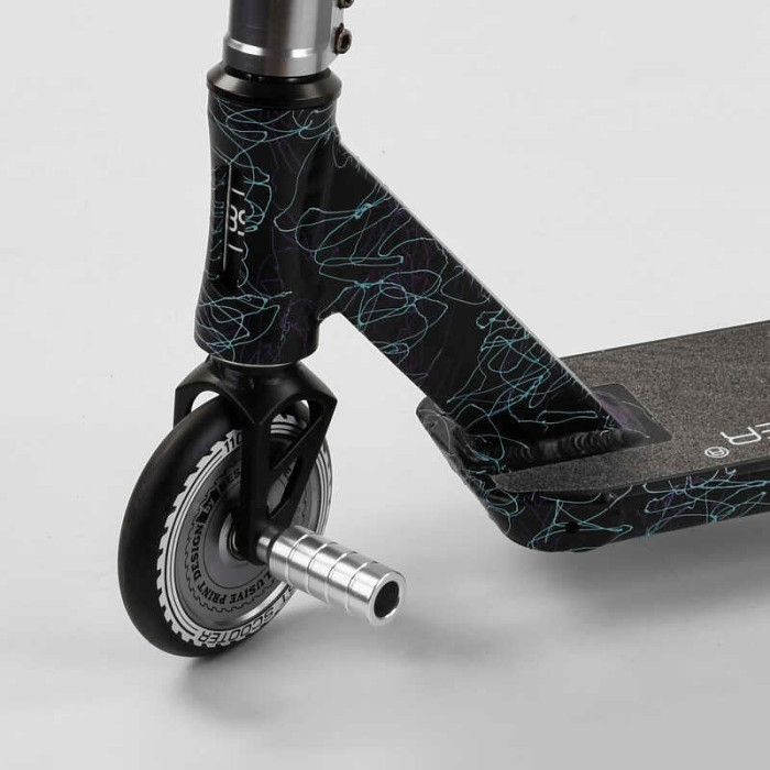 Самокат трюковый 37890 Best Scooter CRASH HIC-система ПЕГИ алюминиевый диск и дека колёса 110мм PU ширина руля - 57 см Best Scooter