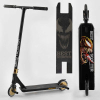 Самокат трюковый 71383 Best Scooter SIMBIOTE HIC-система ПЕГИ алюминиевый диск и дека колёса 120мм PU ширина руля - 57 см Best Scooter