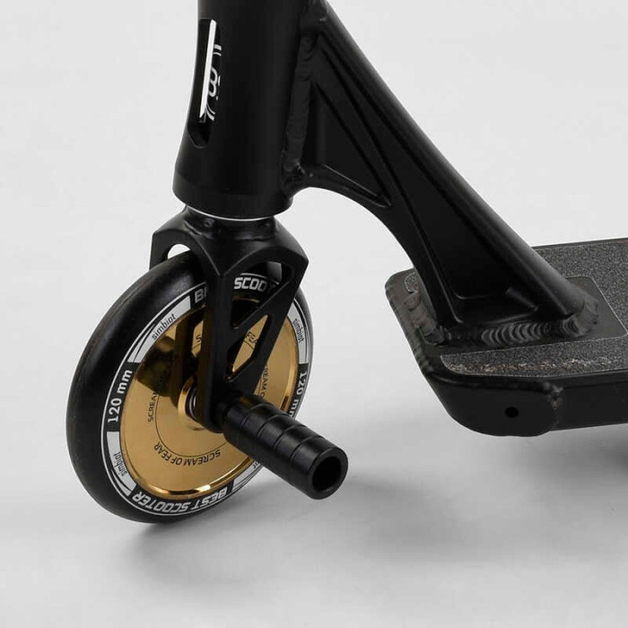 Самокат трюковый 71383 Best Scooter SIMBIOTE HIC-система ПЕГИ алюминиевый диск и дека колёса 120мм PU ширина руля - 57 см Best Scooter