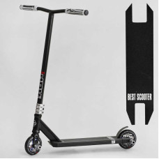 Самокат трюковый N-16180 Best Scooter HOP HIC-система ПЕГИ алюминиевый диск и дека колеса PU d=120мм ширина руля 58 см Best Scooter