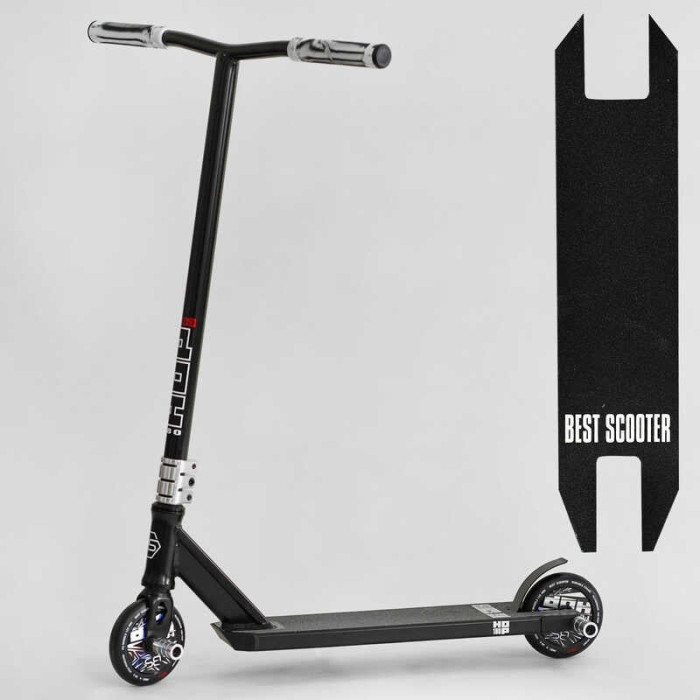 Самокат трюковый N- 16180 Best Scooter HOP HIC-система ПЕГИ алюминиевый диск и дека колёса PU d=120мм ширина руля 58 см Best Scooter