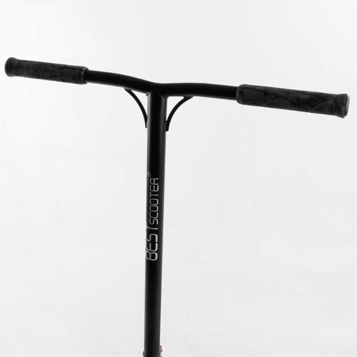 Самокат трюковый Best Scooter BS-77350 HIC-система ПЕГИ алюминиевый диск и дека с ПРИНТОМ колёса PU d=110мм ширина руля - 60 см Best Scooter