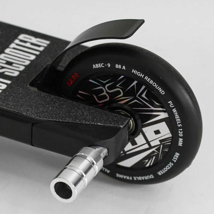 Самокат трюковый N- 16180 Best Scooter HOP HIC-система ПЕГИ алюминиевый диск и дека колёса PU d=120мм ширина руля 58 см Best Scooter