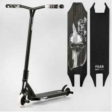 Самокат трюковый МТ-30377 Best Scooter FEAR SCS-система ПЕГИ алюминиевый диск и дека колёса PU d=115мм ширина руля 58 см Best Scooter