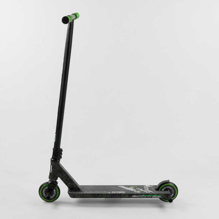 Самокат трюковый 41747 Best Scooter CRASH HIC-система ПЕГИ алюминиевый диск и дека колёса 110мм PU ширина руля - 57 см Best Scooter
