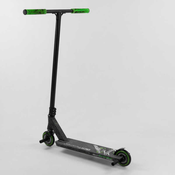 Самокат трюковый 41747 Best Scooter CRASH HIC-система ПЕГИ алюминиевый диск и дека колёса 110мм PU ширина руля - 57 см Best Scooter