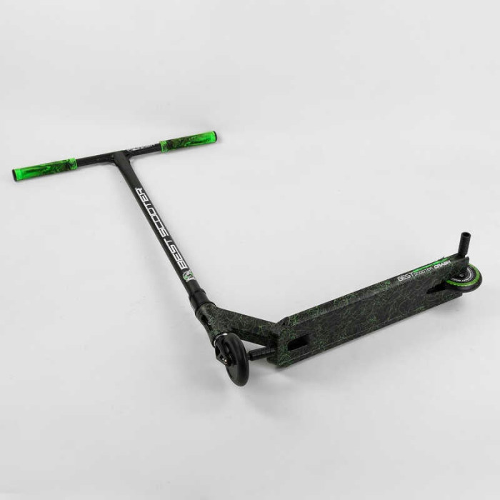 Самокат трюковый 41747 Best Scooter CRASH HIC-система ПЕГИ алюминиевый диск и дека колёса 110мм PU ширина руля - 57 см Best Scooter