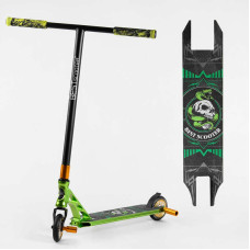 Самокат трюковый 85784 Best Scooter HIC-система ПЕГИ алюминиевый диск и дека АНОДИРОВАННАЯ ПОКРАСКА колёса PU d=110мм ширина руля - 60 см Best Scooter