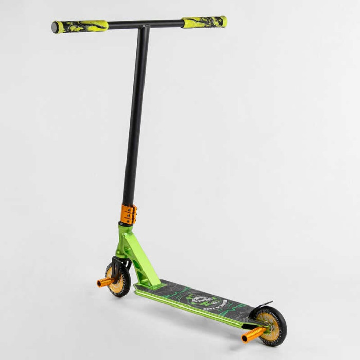 Самокат трюковый 85784 Best Scooter HIC-система ПЕГИ алюминиевый диск и дека АНОДИРОВАННАЯ ПОКРАСКА колёса PU d=110мм ширина руля - 60 см Best Scooter