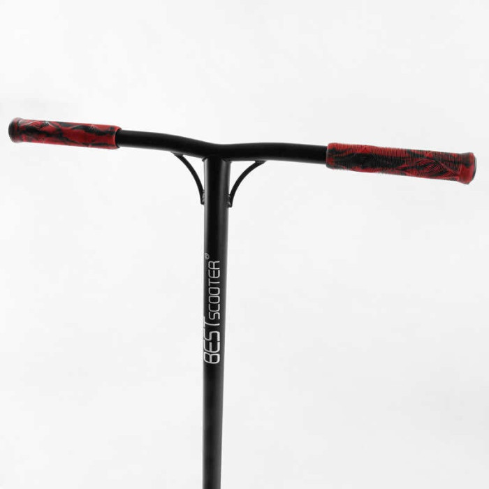 Самокат трюковый Best Scooter BS-77488 HIC-система ПЕГИ алюминиевый диск и дека с ПРИНТОМ колёса PU d=110мм ширина руля - 60 см Best Scooter