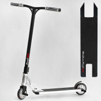 Самокат трюковый N-31020 Best Scooter Freestyle HIC-система ПЕГИ алюминиевый диск и дека колеса PU d=120мм ширина руля 58 см Best Scooter