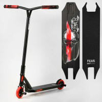 Самокат трюковый МТ-50599 Best Scooter FEAR SCS-система ПЕГИ алюминиевый диск и дека колёса PU d=115мм ширина руля 58 см Best Scooter
