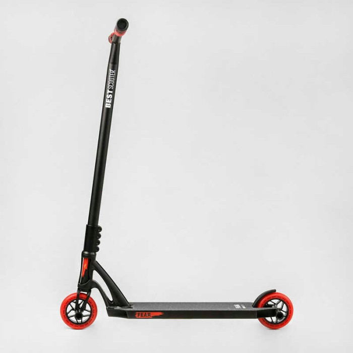 Самокат трюковый МТ-50599 Best Scooter FEAR SCS-система ПЕГИ алюминиевый диск и дека колёса PU d=115мм ширина руля 58 см Best Scooter
