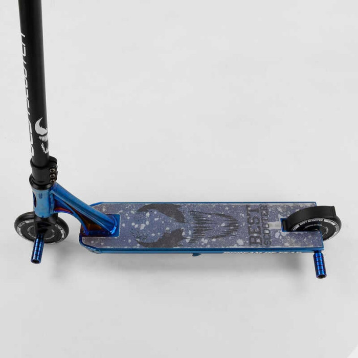 Самокат трюковый 44374 Best Scooter SIMBIOTE HIC-система ПЕГИ алюминиевый диск и дека колеса 120мм PU ширина руля - 57 см Best Scooter