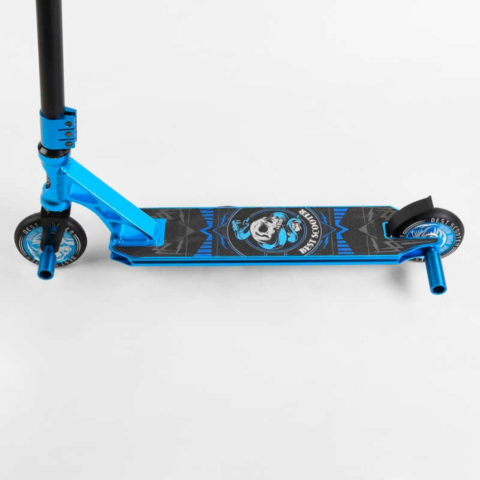 Самокат трюковый 98901 Best Scooter HIC-система ПЕГИ алюминиевый диск и дека АНОДИРОВАННАЯ ПОКРАСКА колёса PU d=110мм ширина руля - 60 см Best Scooter