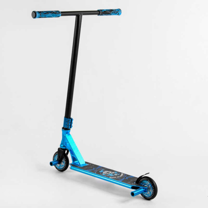 Самокат трюковый 98901 Best Scooter HIC-система ПЕГИ алюминиевый диск и дека АНОДИРОВАННАЯ ПОКРАСКА колёса PU d=110мм ширина руля - 60 см Best Scooter
