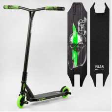 Самокат трюковый МТ-60611 Best Scooter FEAR SCS-система ПЕГИ алюминиевый диск и дека колёса PU d=115мм ширина руля 58 см Best Scooter