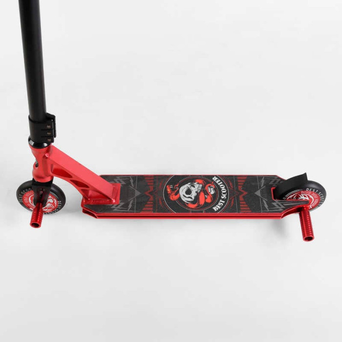 Самокат трюковый 46409 Best Scooter HIC-система ПЕГИ алюминиевый диск и дека АНОДИРОВАННАЯ ПОКРАСКА колёса PU d=110мм ширина руля - 60 см Best Scooter