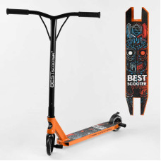 Самокат трюковый Best Scooter 18378 HIC-система ПЕГИ алюминиевый диск и дека колёса PU d-110мм ширина руля-52см высота - 83см Best Scooter