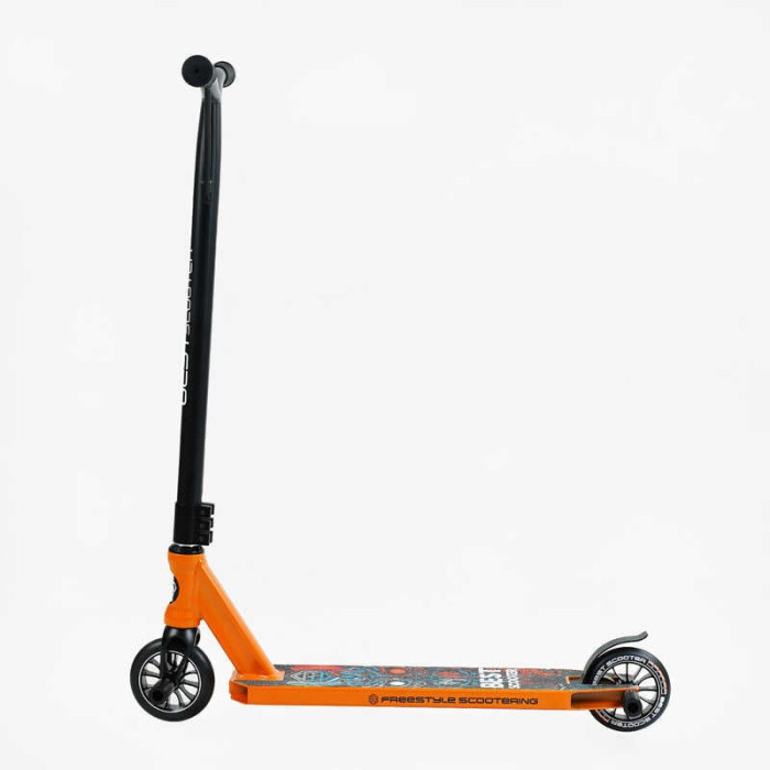 Самокат трюковый Best Scooter 18378 HIC-система ПЕГИ алюминиевый диск и дека колёса PU d-110мм ширина руля-52см высота - 83см Best Scooter