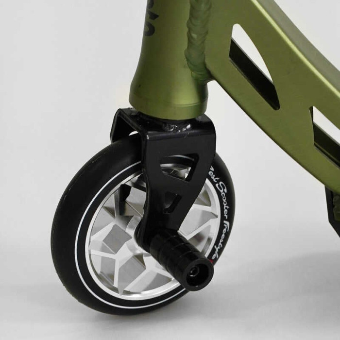 Самокат трюковый N-56307 Best Scooter Freestyle HIC-система ПЕГИ алюминиевый диск и дека колеса PU d=120мм ширина руля 58 см Best Scooter