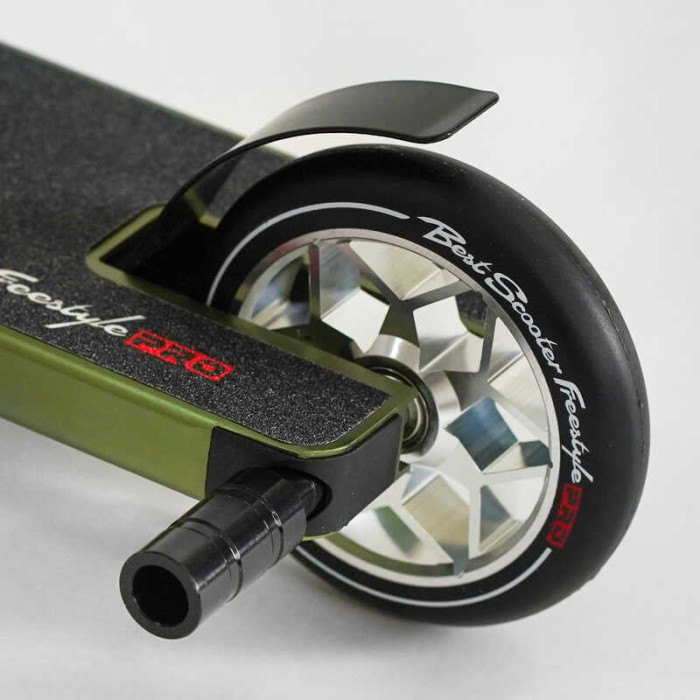 Самокат трюковый N-56307 Best Scooter Freestyle HIC-система ПЕГИ алюминиевый диск и дека колеса PU d=120мм ширина руля 58 см Best Scooter