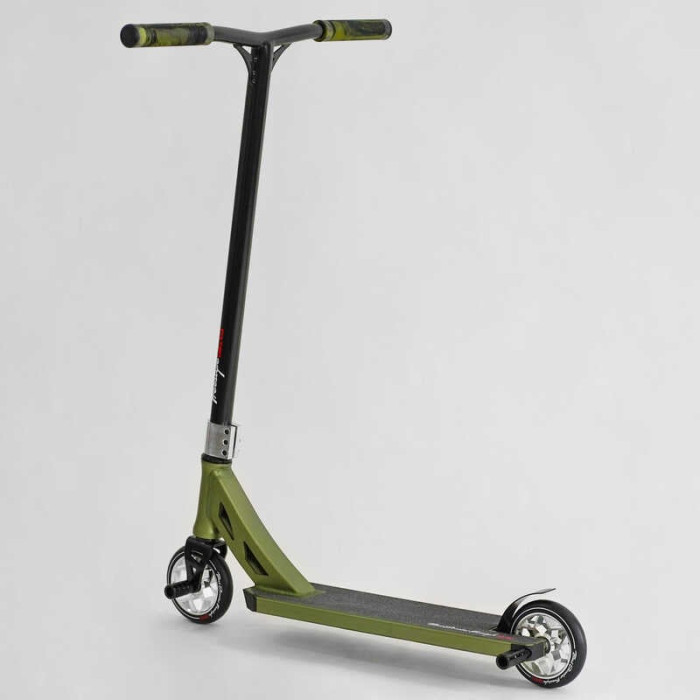 Самокат трюковый N-56307 Best Scooter Freestyle HIC-система ПЕГИ алюминиевый диск и дека колеса PU d=120мм ширина руля 58 см Best Scooter