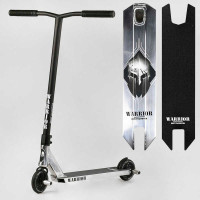 Самокат трюковый Т-30401 Best Scooter Warrior HIC-система ПЕГИ алюминиевый диск и дека колеса PU d=120мм ширина руля 58 см Best Scooter
