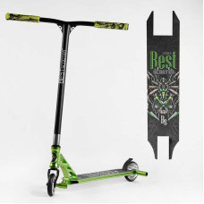 Самокат трюковый 53442 Best Scooter HIC-система ПЕГИ алюминиевый диск и дека АНОДИРОВАННАЯ ПОКРАСКА колёса PU d=110мм ширина руля - 60 см Best Scooter