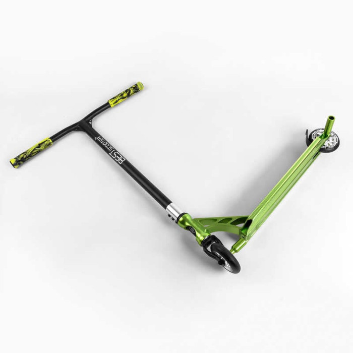 Самокат трюковый 53442 Best Scooter HIC-система ПЕГИ алюминиевый диск и дека АНОДИРОВАННАЯ ПОКРАСКА колёса PU d=110мм ширина руля - 60 см Best Scooter