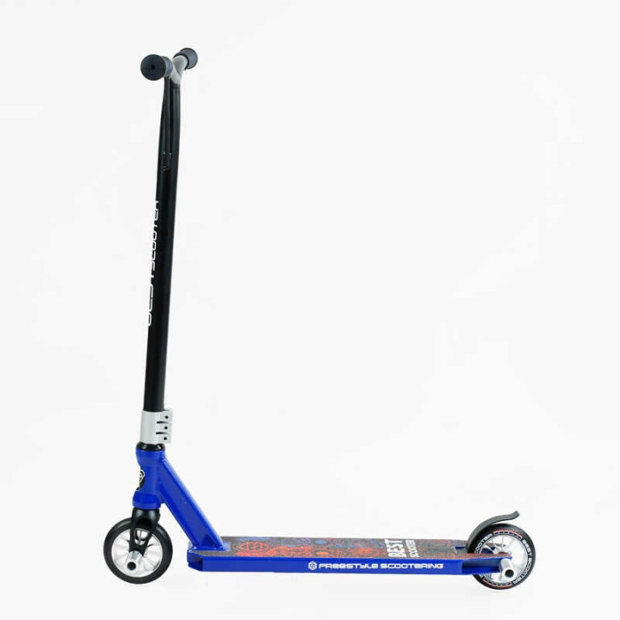 Самокат трюковый Best Scooter 50352 HIC-система ПЕГИ алюминиевый диск и дека колёса PU d-110мм ширина руля-52см высота - 83см Best Scooter