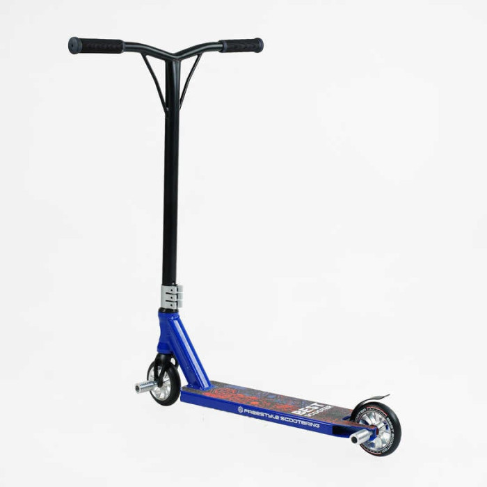 Самокат трюковый Best Scooter 50352 HIC-система ПЕГИ алюминиевый диск и дека колёса PU d-110мм ширина руля-52см высота - 83см Best Scooter