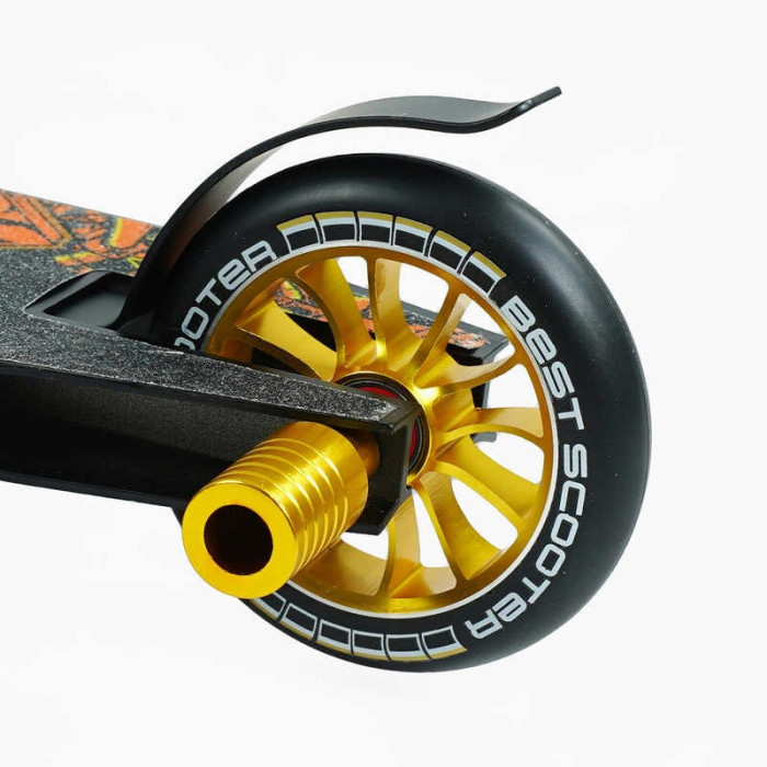 Самокат трюковый Best Scooter 51738 HIC-система ПЕГИ алюминиевый диск и дека колёса PU d-110мм ширина руля-52см высота - 83см Best Scooter