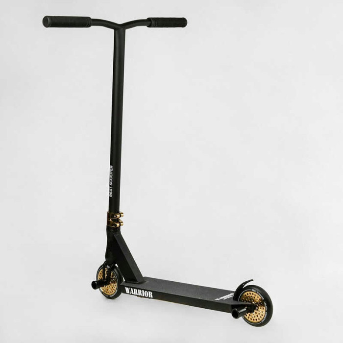 Самокат трюковый Т-50615 Best Scooter Warrior HIC-система ПЕГИ алюминиевый диск и дека колёса PU d=120мм ширина руля 58 см Best Scooter