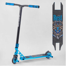 Самокат трюковый 53480 Best Scooter HIC-система ПЕГИ алюминиевый диск и дека АНОДИРОВАННАЯ ПОКРАСКА колёса PU d=110мм ширина руля - 60 см Best Scooter