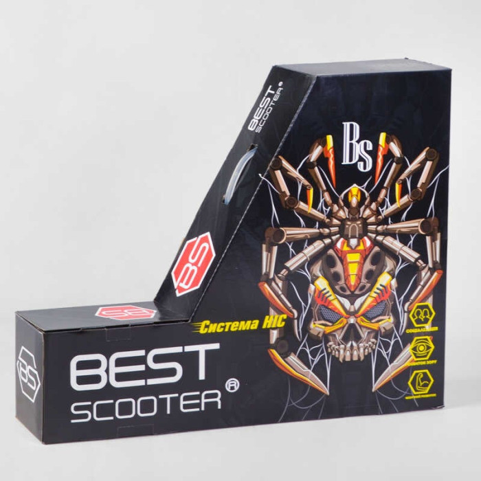 Самокат трюковый 53480 Best Scooter HIC-система ПЕГИ алюминиевый диск и дека АНОДИРОВАННАЯ ПОКРАСКА колёса PU d=110мм ширина руля - 60 см Best Scooter